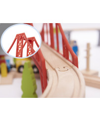 Wooden train car track + 70el