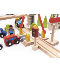 Wooden train car track + 70el