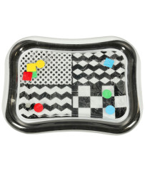 Water inflatable mat contrast black and white patterns 65cm x 50cm