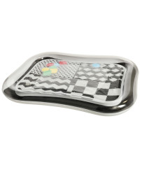 Water inflatable mat contrast black and white patterns 65cm x 50cm