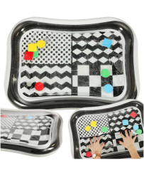 Water inflatable mat contrast black and white patterns 65cm x 50cm