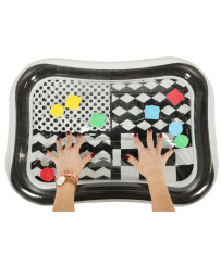 Water inflatable mat contrast black and white patterns 65cm x 50cm