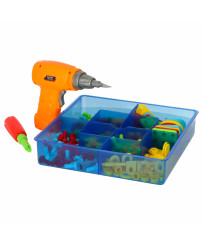 Screwdriver drill screws construction blocks 261 elements