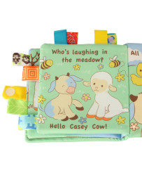 Sensory book teether tag sheep