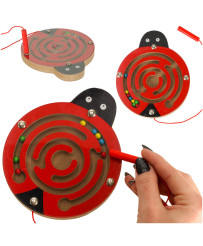 Magnetic maze balls ladybug