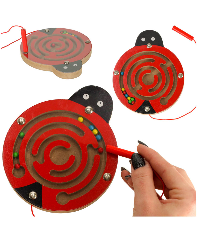 Magnetic maze balls ladybug
