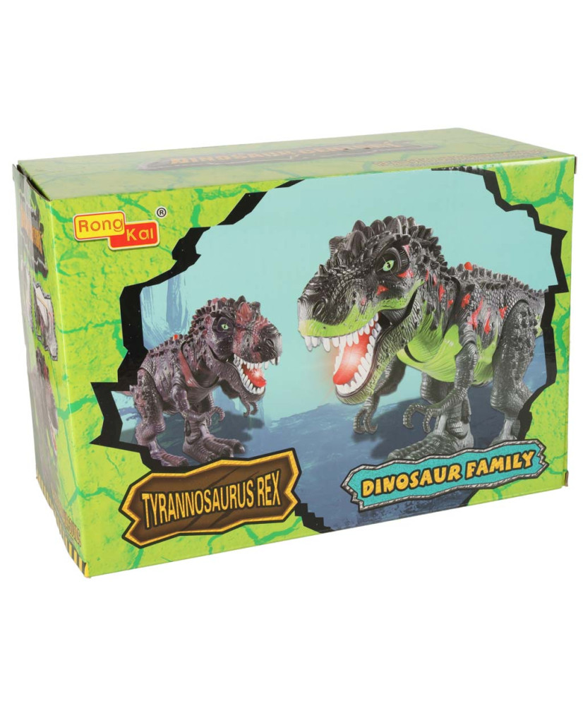 T-REX electronic dinosaur walks roars green