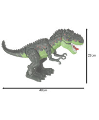T-REX electronic dinosaur walks roars green