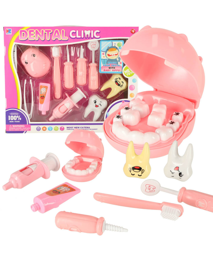 Dentist medical kit hippo pink