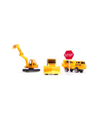 Transporter plane + 3 cars construction vehicles
