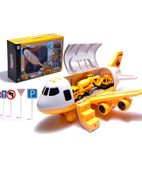 Transporter plane + 3 cars construction vehicles