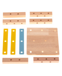 Workshop educational chair wooden blocks construction set 49el.