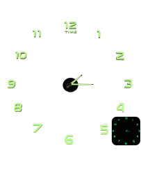 Fluorescent wall clock 50-60cm 12 digits