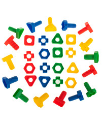 Construction blocks educational montessori screws 30 elements