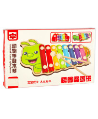 Colorful wooden dulcimer for children crocodile
