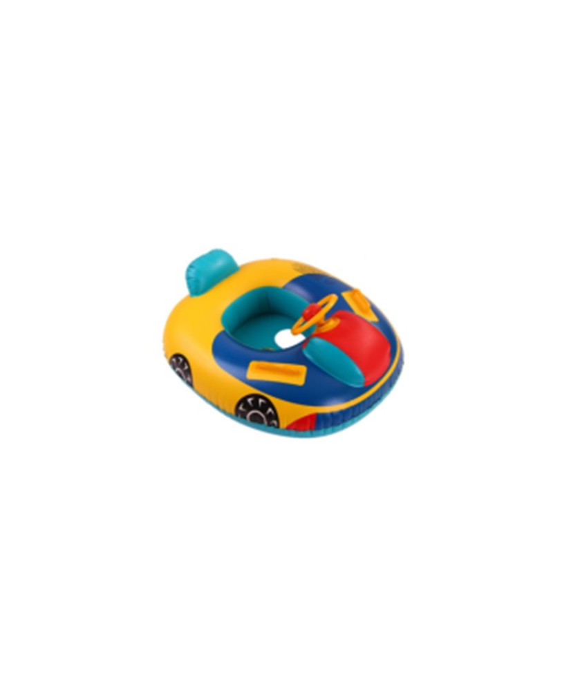Inflatable dinghy mattress for children with steering wheel