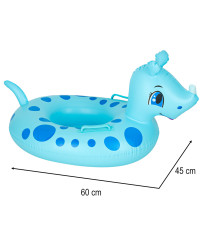 Inflatable mattress pontoon wheel for children rhinoceros