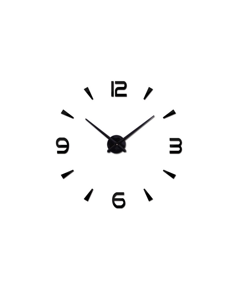 Wall clock large 80-120cm black 4 digits