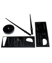 Wall clock large 80-120cm black 4 digits