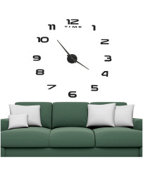 Wall clock large 80-120cm black 12 digits