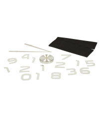 Wall clock large 80-120cm silver 12 digits
