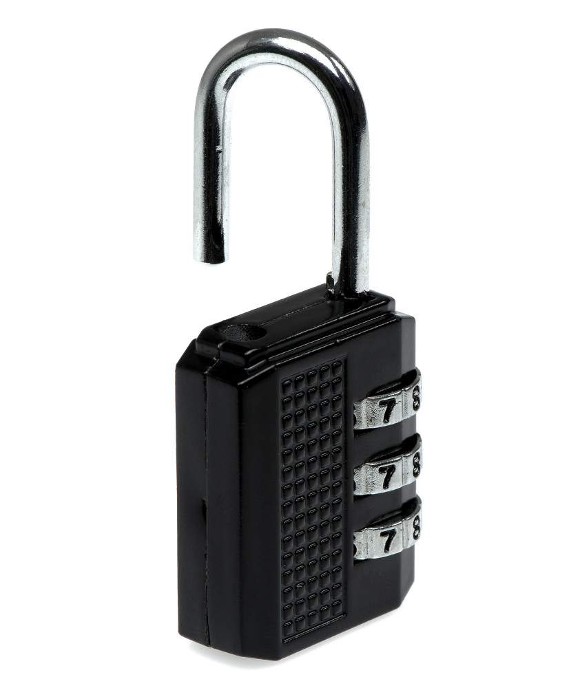 Cipher combination latch padlock for suitcase