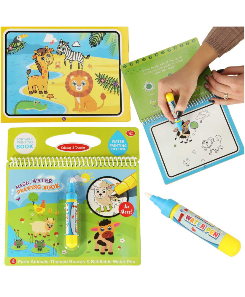 Water book with marker - Animals