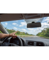 Wide angle suction cup rear view mirror 20cm