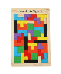Wooden puzzle tetris blocks 40el.