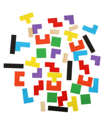 Wooden puzzle tetris blocks 40el.