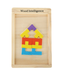Wooden puzzle tetris blocks 40el.