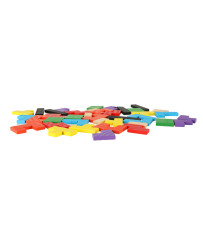Wooden puzzle tetris blocks 40el.