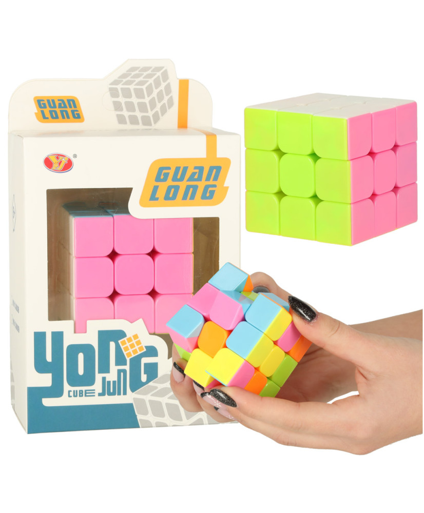 Puzzle game Puzzle cube 3x3 neon 5.65cm