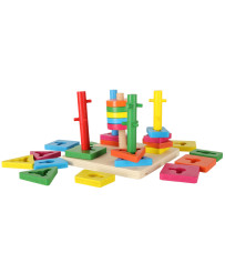 Wooden sorter arcade puzzle 5 towers