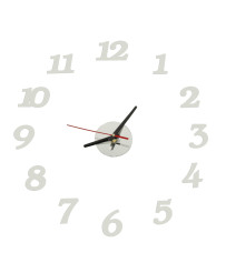 Silver 12 Hour Wall Clock