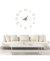Silver 12 Hour Wall Clock