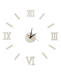 Wall clock silver Roman...
