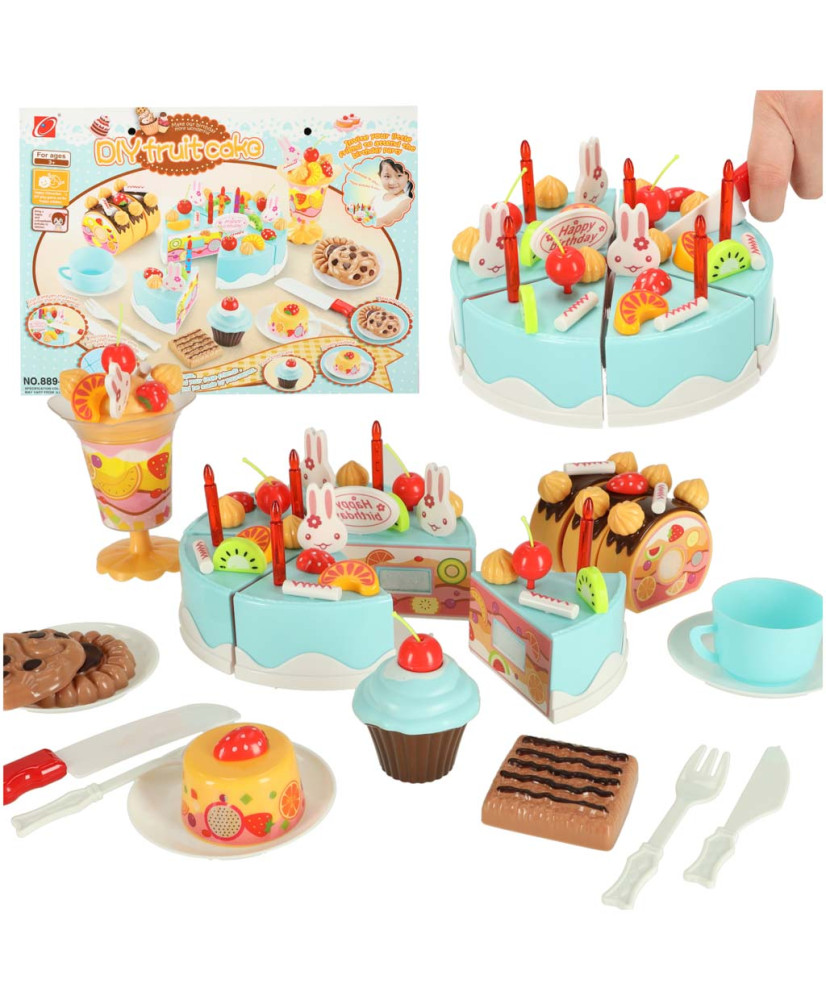 Birthday Cake Cutting Kitchen 75 el. blue