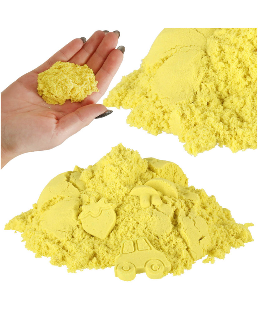 Kinetic sand 1kg in a pouch yellow