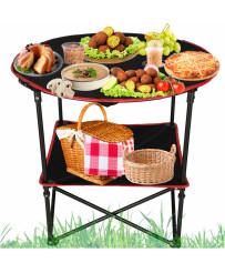 Travel table folding with...