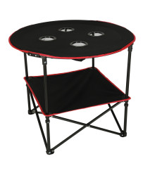 Travel table folding with cover black