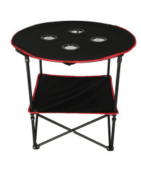 Travel table folding with cover black