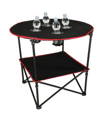 Travel table folding with cover black
