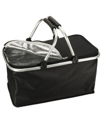 Thermal folding picnic basket black