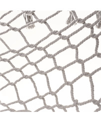 Garden hammock boho mesh tassel 200cm grey