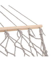 Garden hammock boho mesh tassel 200cm grey