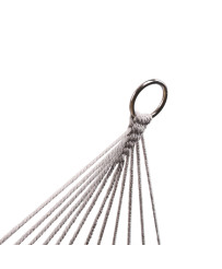 Garden hammock boho mesh tassel 200cm grey