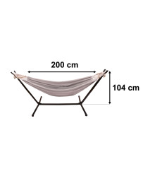 Garden hammock with frame two person swing rack hammock stand large strong + cover 200cm 100kg