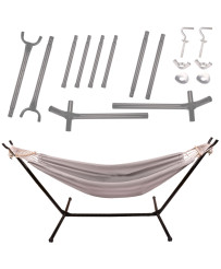 Garden hammock with frame two person swing rack hammock stand large strong + cover 200cm 100kg