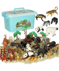 Figures zoo animals set of...